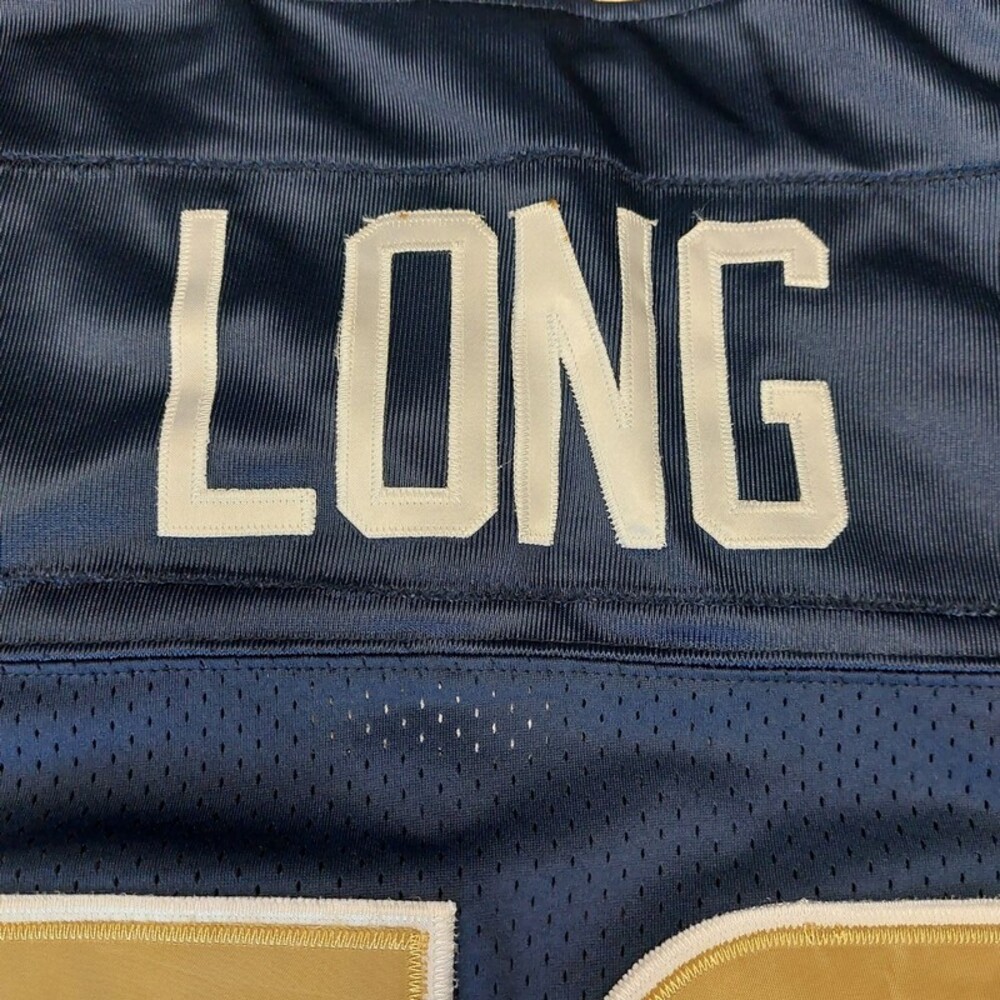 Reebok Equipment Mens 52 St. Louis Los Angeles Rams Chris Long #72 Jersey Blue - Picture 10 of 11